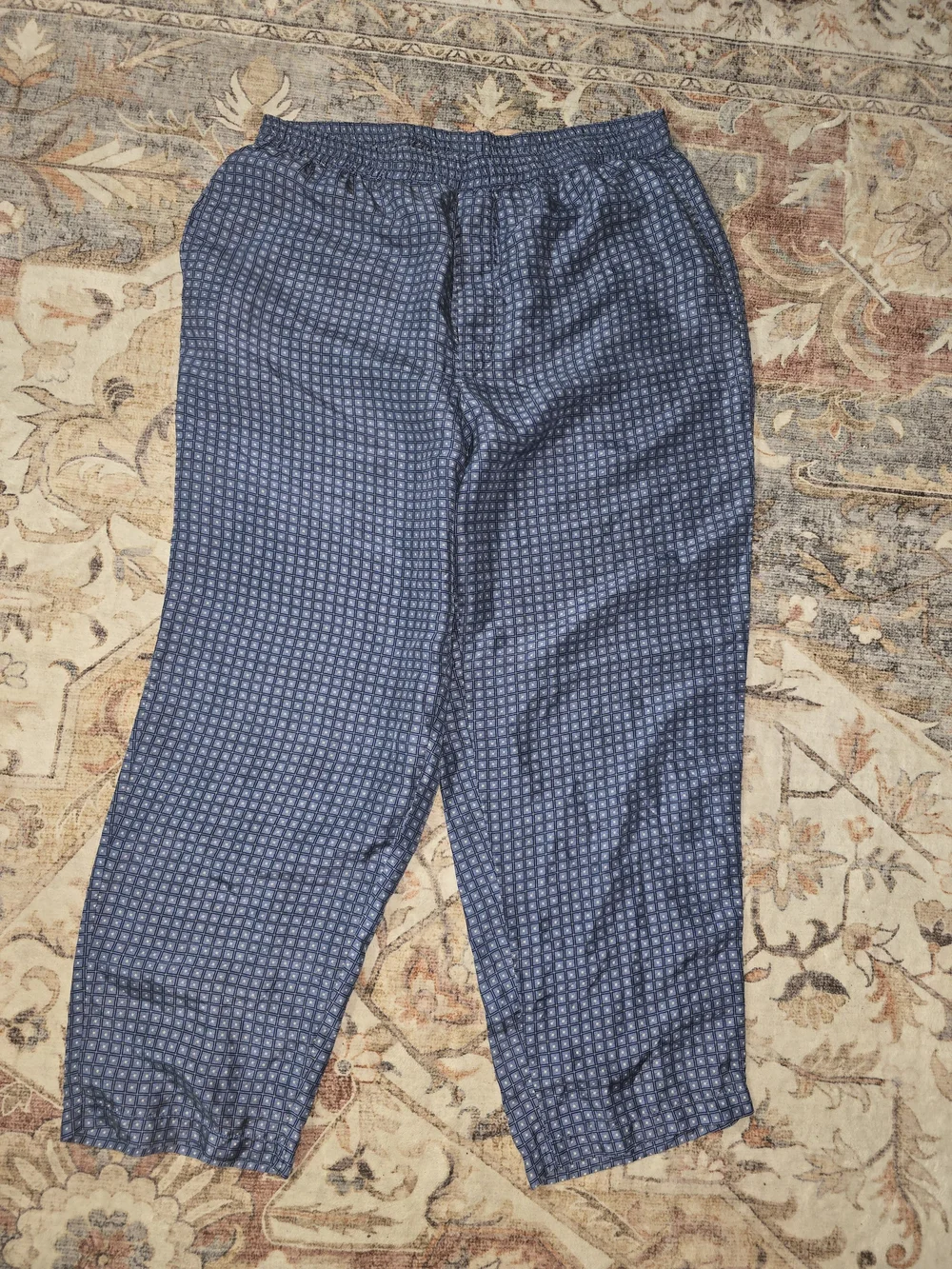 Silk Nautica Navy Blue Geometric Pajama